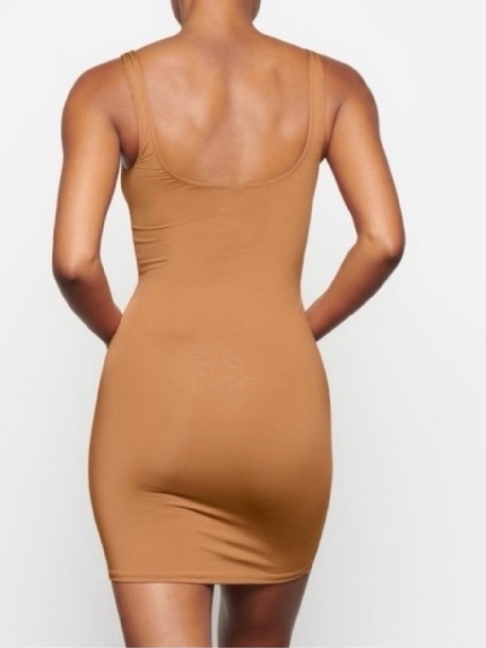 NWT Skims Signature Swim Tank Dress Size Mini Ochre Nude Cover-up | Small S - Picture 2 of 10